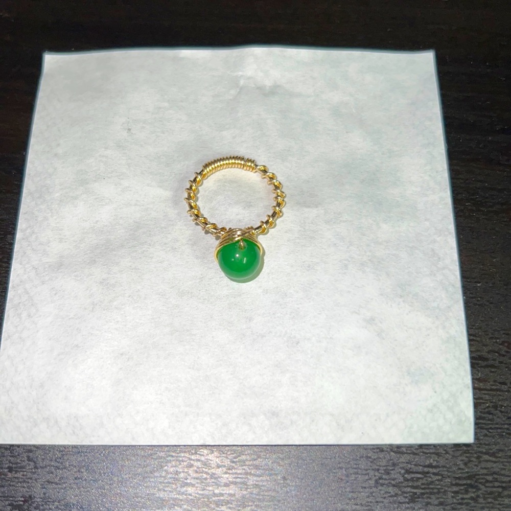Gold Jade ring